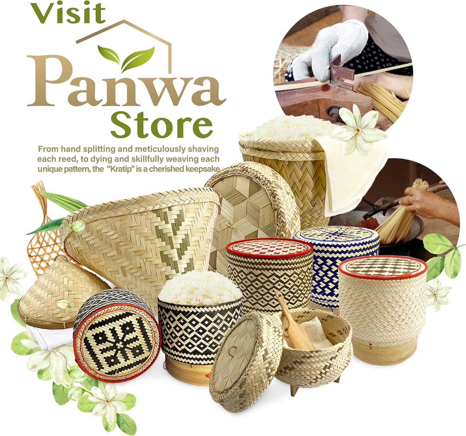 Bamboo Sticky Rice Steamer Basket