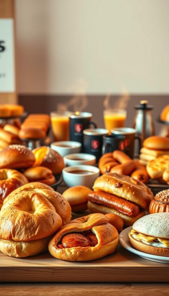 Greggs Breakfast Menu Selection