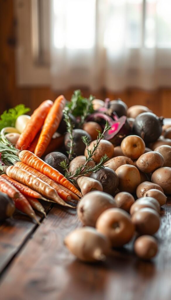 Seasonal Root Vegetables for Vegetarian Roast Dinner