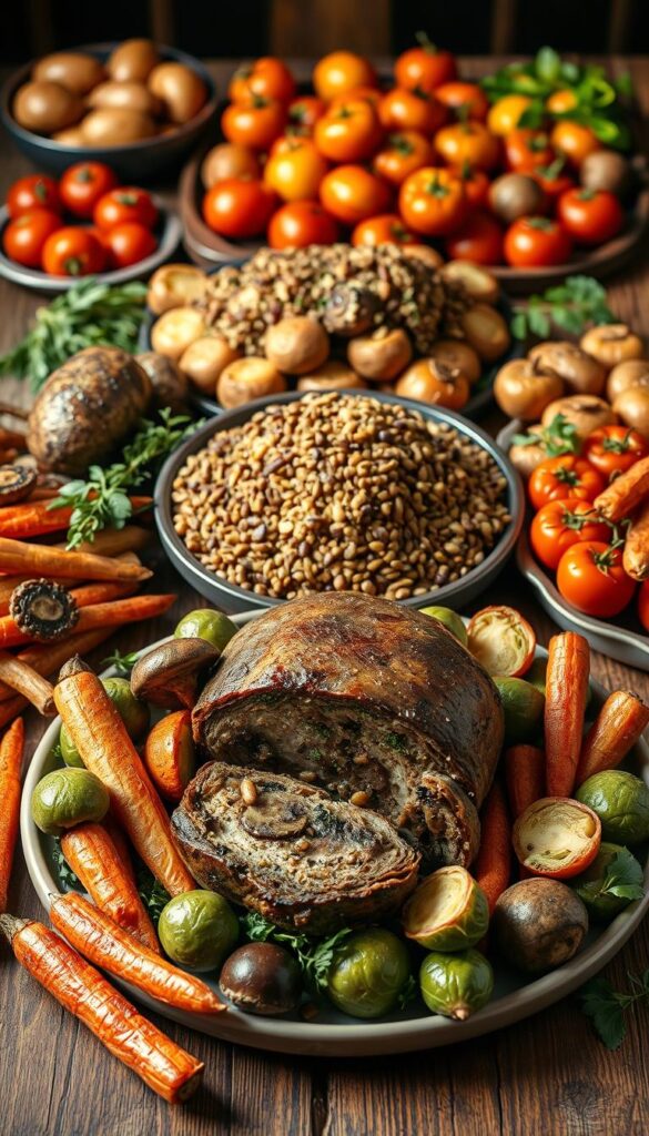 Vegetarian Roast Dinner Centrepiece