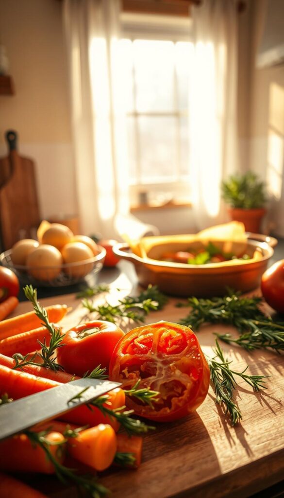 Vegetarian Roast Dinner Preparation