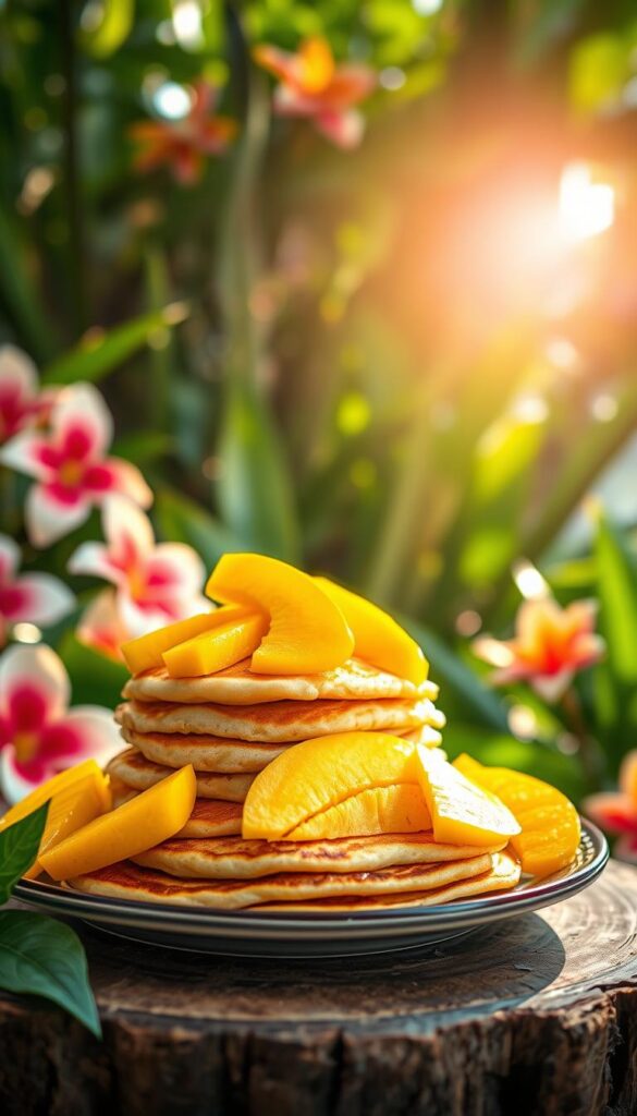 Mango pancakes